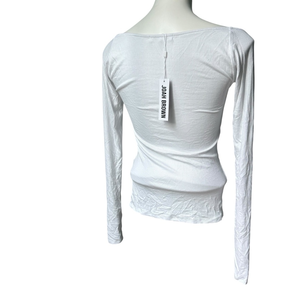 NWT, Joah Brown Square Neck Tight Rib Top, Sz M/L - Picture 8 of 14